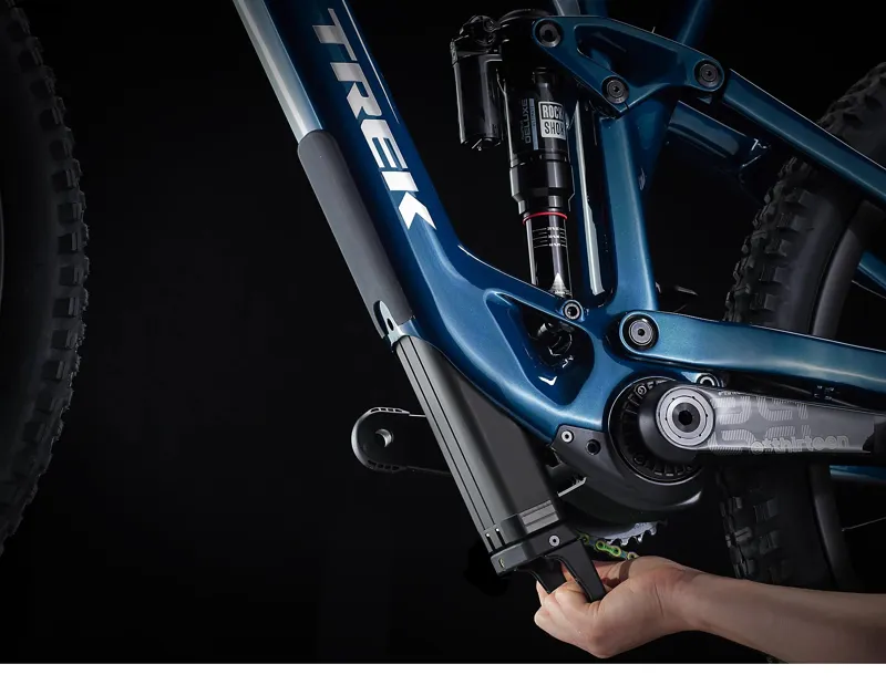 Trek Fuel EXE 9.9 XX1 AXS Electric Mountain Bike in Mulsanne Blue-1